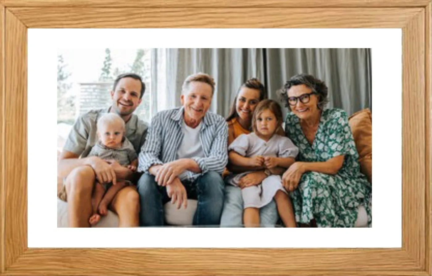Framed family photograph